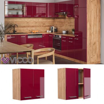 Vicco Hängeschrank Küchenschrank Küchenzeile R-Line 60 cm Goldkraft Bordeaux