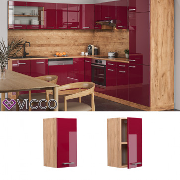 Vicco Hängeschrank Küchenschrank Küchenzeile R-Line 30 cm Goldkraft Bordeaux