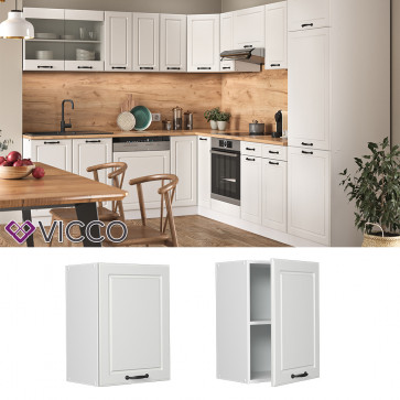 Vicco Hängeschrank Küchenschrank Küchenzeile R-Line Landhaus 45 cm Weiß Tür Fächer