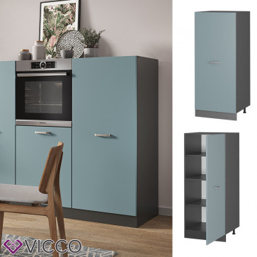 Vicco Vorratsschrank Küchenschrank R-Line Solid Anthrazit Blau Grau 60 cm modern große Tür