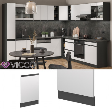 Vicco Geschirrspülerblende Küchenschrank Küchenmöbel R-Line J-Shape Anthrazit Weiß 45 cm modern