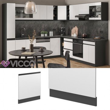 Vicco Geschirrspülerblende Küchenschrank Küchenmöbel R-Line J-Shape Anthrazit Weiß 60 cm modern