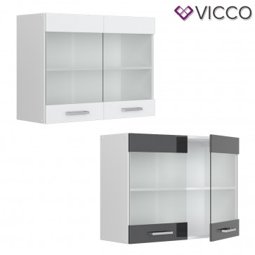 VICCO Hängeglasschrank 80 cm R-Line