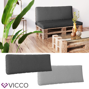 VICCO Palettenkissen Rückenkissen 120x40cm Palettenmöbel PU Schaum