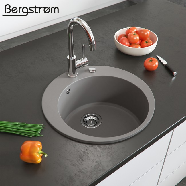 Bergstrom Granit Spule Kuchenspule Einbauspule Spulbecken Rund 505mm Beton