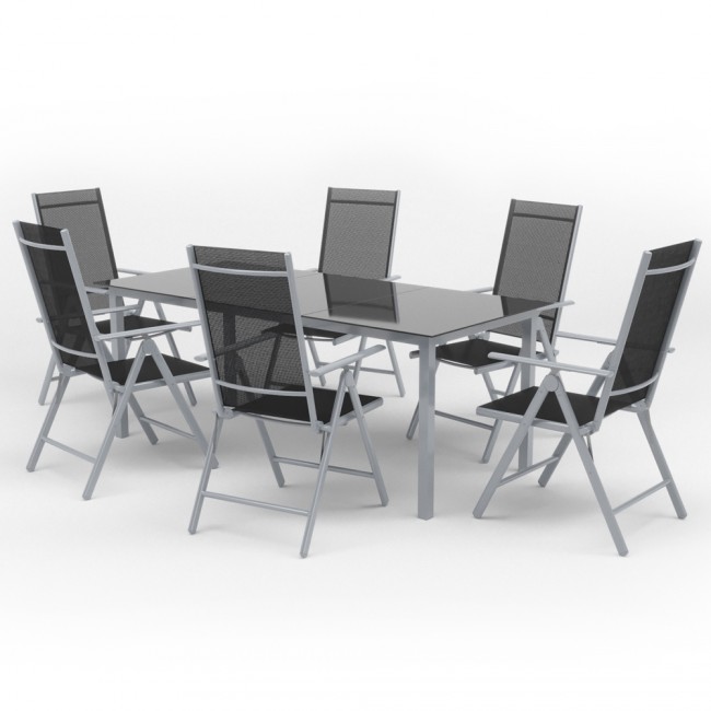 Alu Sitzgarnitur Gartenmobel Set 7 Teilig Garnitur Sitzgruppe
