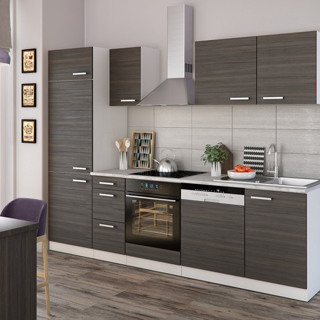 Kuchenzeile Optima 270 Cm Anthrazit