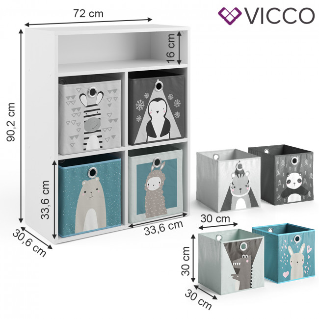 Vicco Faltbox 30x30 , 30 x 30 cm 4er Set