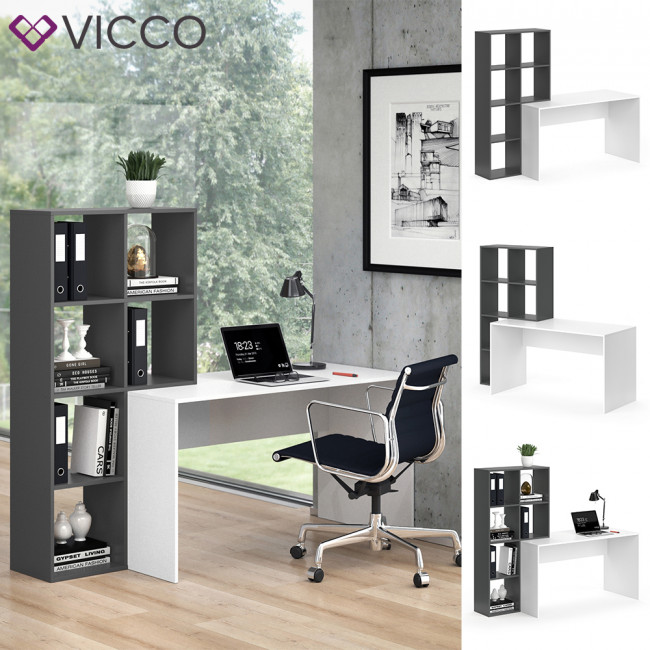 Vicco Schreibtisch Regal Mara Raumteiler Computertisch Arbeitstisch Bürotisch