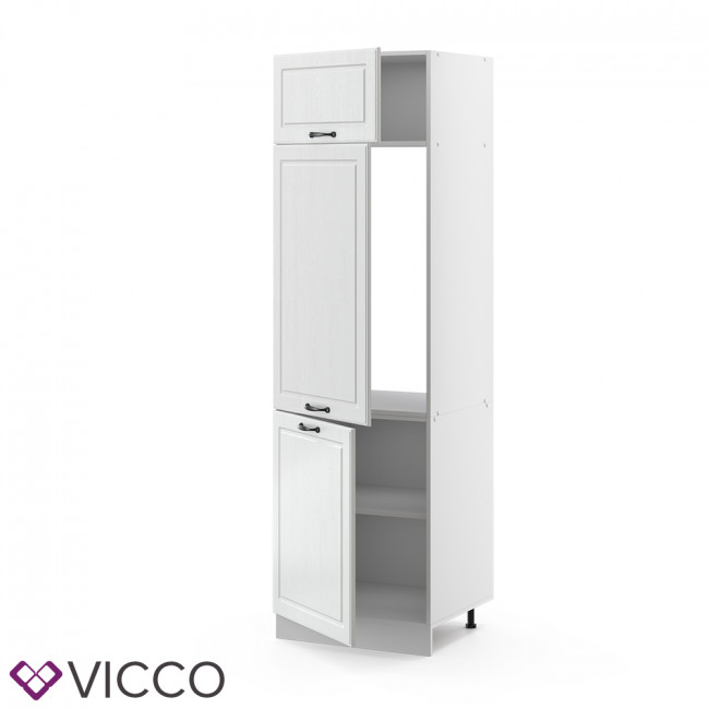 Vicco Kühlumbauschrank 60 cm Weiß Küchenschrank Unterschrank Küchenzeile  R-Line