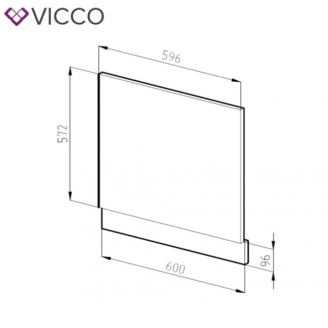 VICCO Geschirrspülerblende 60 cm R-Line