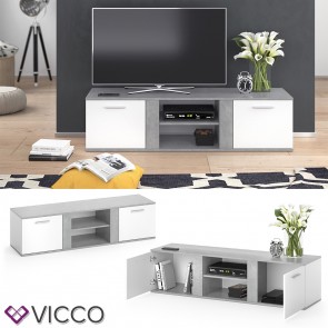 Vicco TV Lowboard Novelli weiß/beton