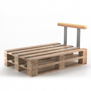 Holzlehne für Palettenkissen 70 cm Seitenlehne 