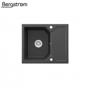 Bergstroem Granitspüle 500 x 590 mm Schwarz Verbundwerkstoff 