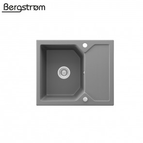 Bergstroem Granitspüle 500 x 590 mm Grau Verbundwerkstoff 