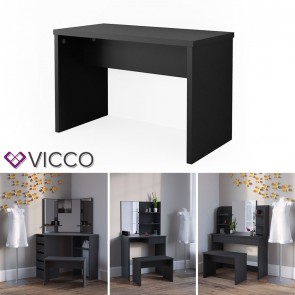 VICCO Universalhocker Bank schwarz - Frisiertisch Kommode Spiegel