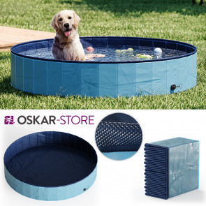 OSKAR Hundepool 160cm Schwimmbad für Hunde Planschbecken Swimmingpool Kinderpool