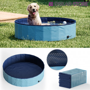 OSKAR Hundepool 120cm Schwimmbad für Hunde Planschbecken Swimmingpool Kinderpool