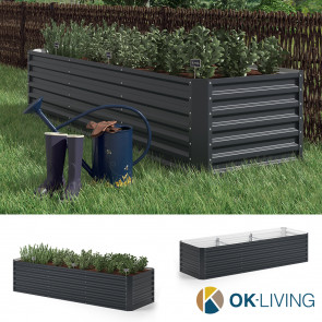 OK-Living Hochbeet Anthrazit 270 x 90 cm