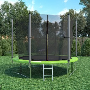 XL Trampolin 244 cm Gartentrampolin Komplettset mit Netz innenliegend