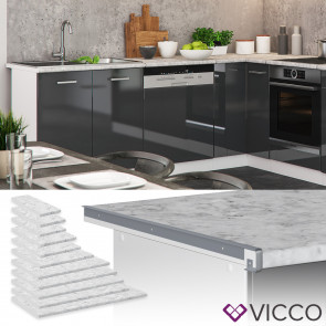 Vicco Küchenarbeitsplatte R-Line Marmor Weiß 60 cm