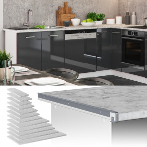 Livinity Küchenarbeitsplatte R-Line Marmor Weiß 50 cm