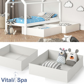 VitaliSpa Faltbox für Kinderbett 2er Set weiß