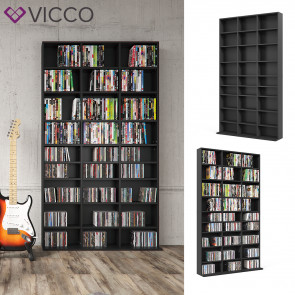 VICCO CD DVD Regal JUKEBOX 180 cm Schwarz