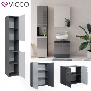 VICCO Badmöbelset FREDDY 3er Set mit Hochschrank