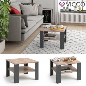 VICCO Couchtisch HOMER Anthrazit Sand 60x60 cm