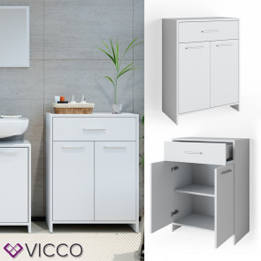 VICCO Midischrank KIKO 80 x 60 cm Weiß