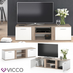 Vicco TV Lowboard Novelli weiß/sonoma