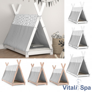 Vitalispa Kinderbett Hausbett Tipi + Überwurf