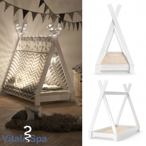 VITALISPA Kinderbett TIPI 70x140 cm Weiß