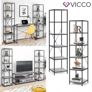 VICCO Loft Standregal Fyrk 2er Set Beton