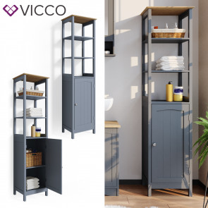 VICCO Badschrank Bianco Grau