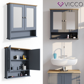 VICCO Spiegelschrank Bianco Grau