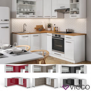 Vicco Eckküche FAME-LINE Küchenzeile 190cm 