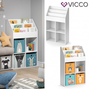 VICCO Kinderregal LUIGI weiß 114 cm