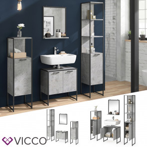 Vicco Loft Badmöbel Set 8 Fyrk Beton
