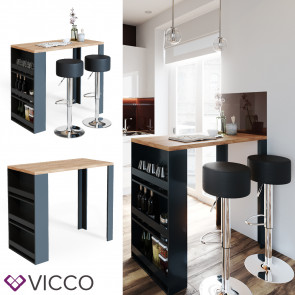 VICCO Bartisch Anthrazit Eiche