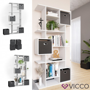 Vicco Bücherregal Raumteiler Standregal Würfel Weiß Wandregal Hochregal Faltbox