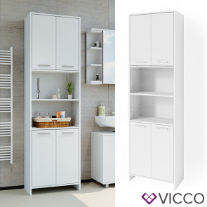 Vicco Badschrank Hochschrank Maris weiß 