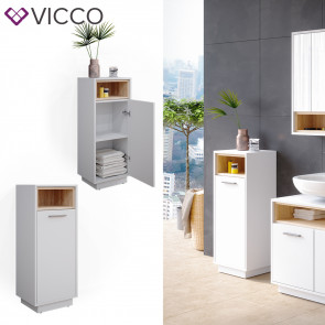 Vicco Badschrank Badezimmerschrank Midischrank Beatrice weiß Badregal Badmöbel