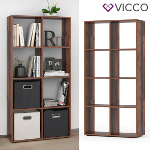 Vicco Raumteiler Standregal Bücherregal Scutum 8 Fächer Old Style Hochregal