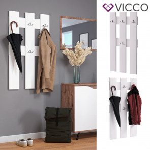 Vicco Wandgarderobe Aufbewahrung Kleiderhaken Grande Weiß Flurgarderobe 65x115cm