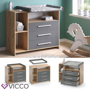 Vicco Wickelkommode Babykommode Wickelregal Oskar Babymöbel Wickeltisch