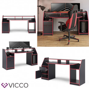 Vicco Computertisch PC-Tisch Gamingtisch Joel Groß Schreibtisch Büromöbel