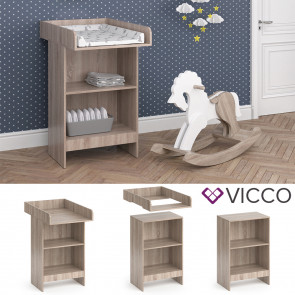 Vicco Wickeltisch Wickelkommode Wickelschrank Leo Wickelaufsatz Sonoma Ablage