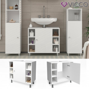 VICCO Waschbeckenunterschrank FYNN 60 cm Weiß